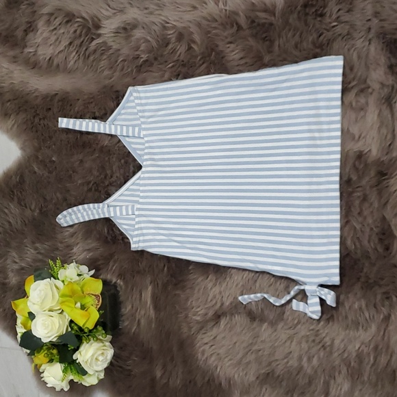 J. Crew Blue and White Stripe Tank - Picture 3 of 8